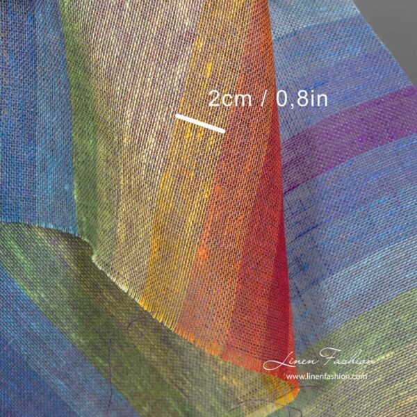 Tissu de lin arc-en-ciel transparent – Image 4