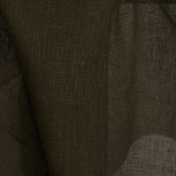 Khaki color gauze linen fabric