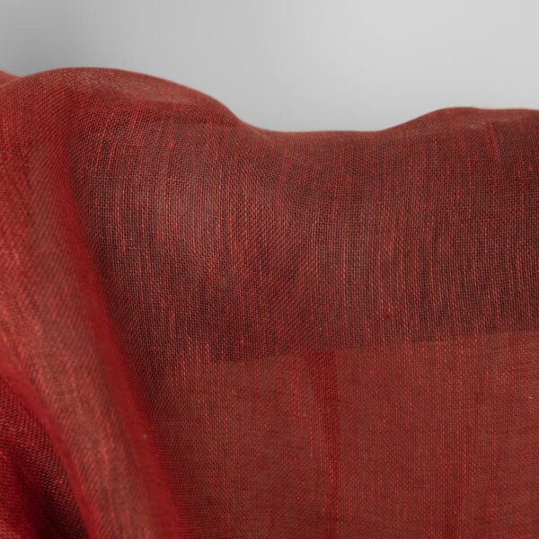 Tissu de lin brun-rouge transparent – Image 3