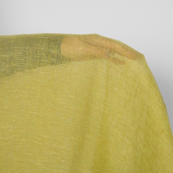 Tissu de lin jaune vert transparent – Image 2