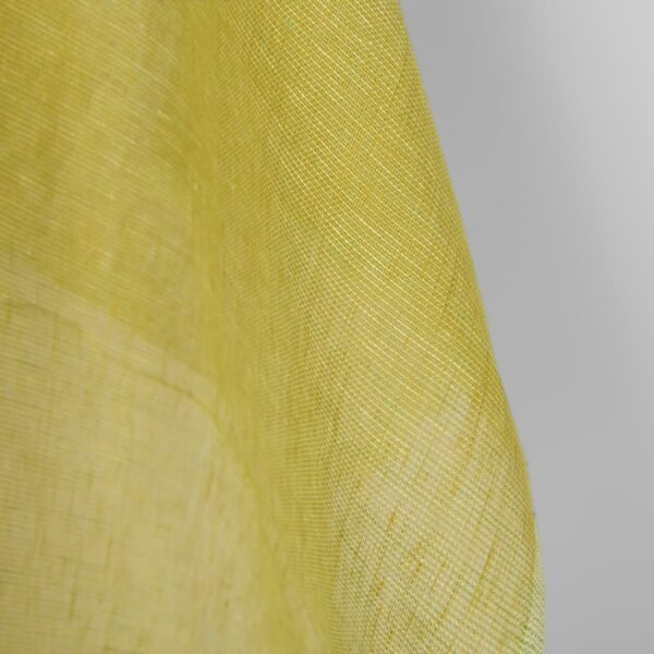 Tissu de lin jaune vert transparent – Image 4