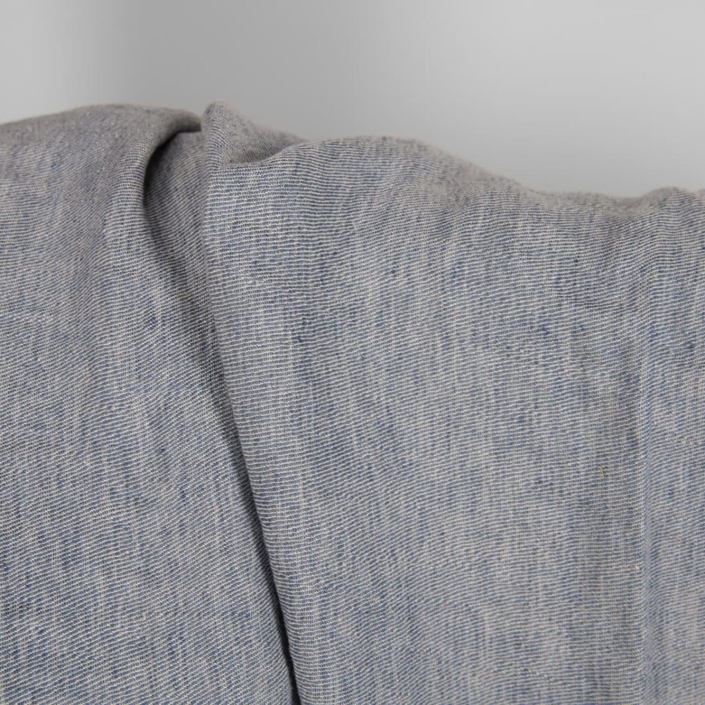 Tissu en lin lavé de couleur gris bleuâtre double face 3 Washed linen fabric blueish grey colour double-sided product photo