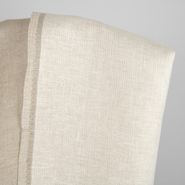 Tissu de lin naturel et blanc double face – Image 2
