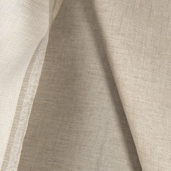 Tissu de lin naturel et blanc double face – Image 4