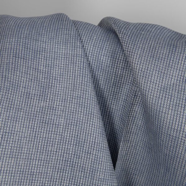 Tissu de lin bleu-gris à petits motifs – Image 4