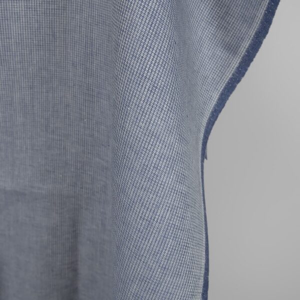 Tissu de lin bleu-gris à petits motifs – Image 3