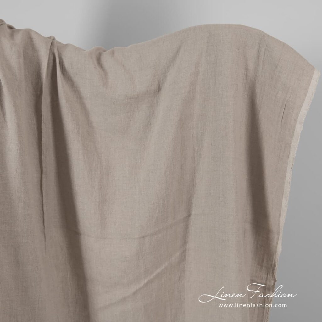 Tissu en lin naturel lavé 1 Natural linen color fabric