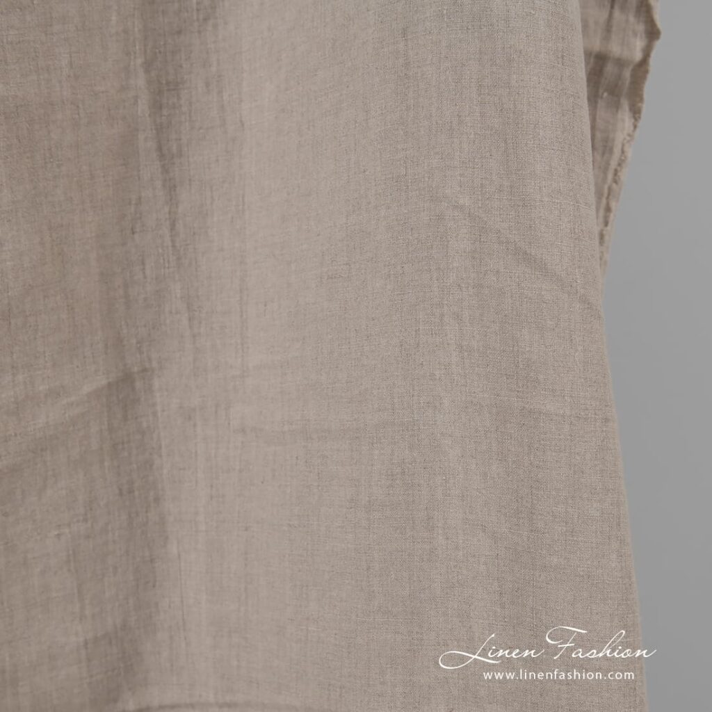 Tissu en lin naturel lavé 4 Linen fabric in natural color, perfect for clothes and home textile
