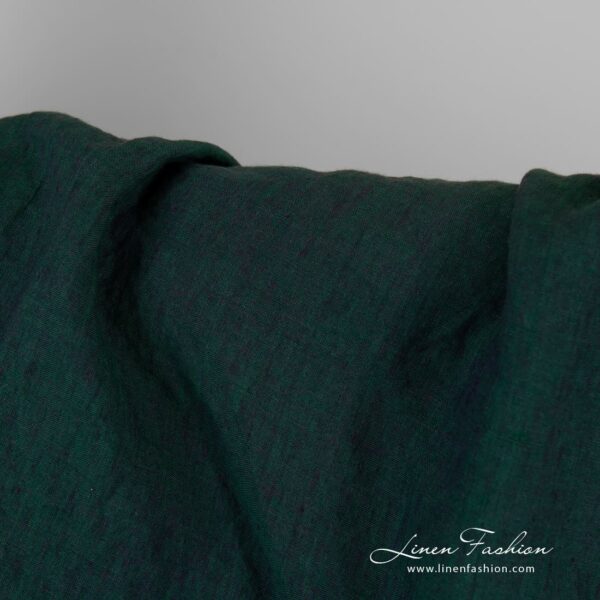 Bluish green linen fabric, perfect for clothes and home textile