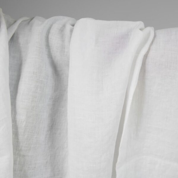 Linen washed fabric optic white colour product photo