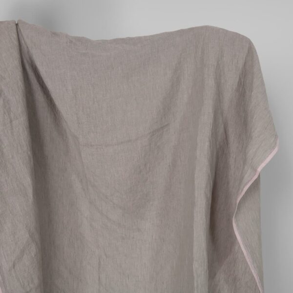 Washed linen fabric greenish lilac