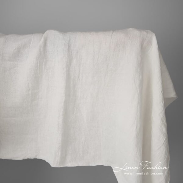Wide off-white linen fabric, washed