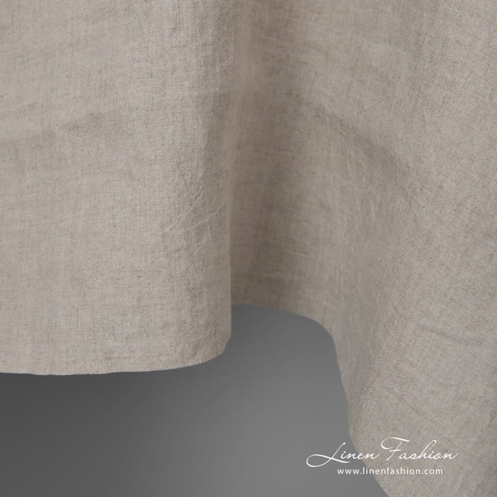 Large tissu de lin gris naturel lavé 3 100 % linen fabric in natural grey color is ideal for sewing bed linen