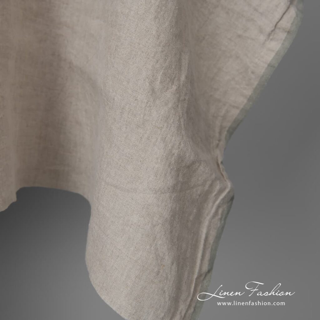 Large tissu de lin gris naturel lavé 4 Extra wide linen fabric is light, dense and durable