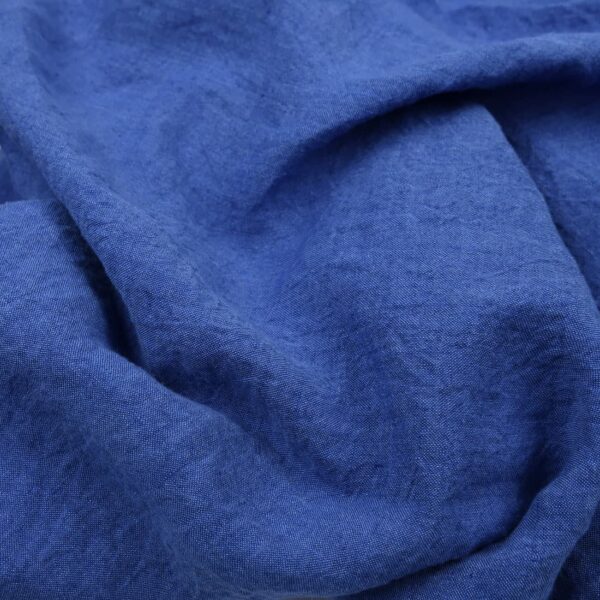 Tissu en lin lavé large, bleu royal
