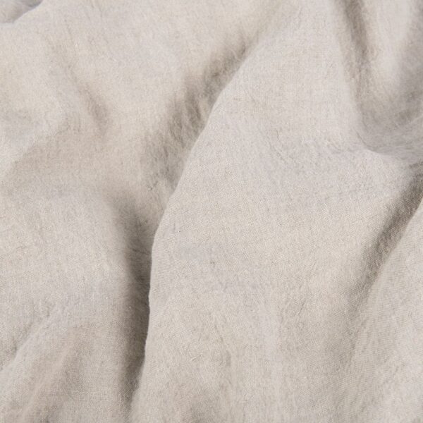 Tissu large en lin lavé, beige