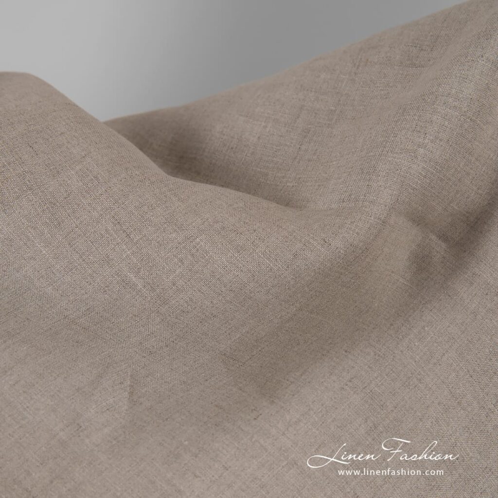 Tissu en lin gris naturel 2 Linen fabric in natural color