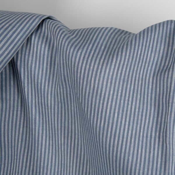 Tissu de lin à rayures bleues – Image 3