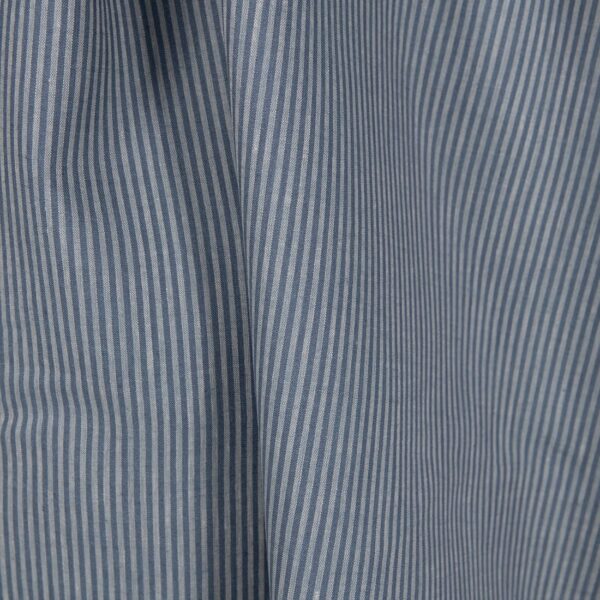 Tissu de lin à rayures bleues – Image 2