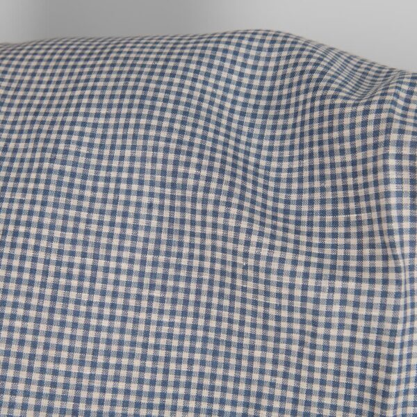 Tissu de lin à carreaux bleus et bruns – Image 4