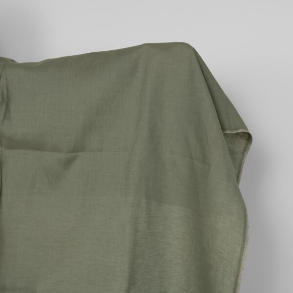 Tissu de lin mélangé gris vert