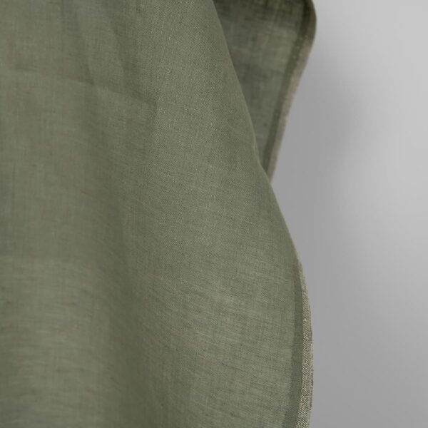 Tissu de lin mélangé gris vert – Image 3