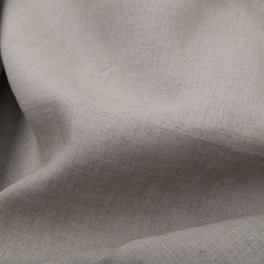 Tissu large en lin gris naturel