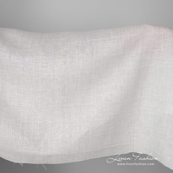 Wide linen fabric greyish white colour
