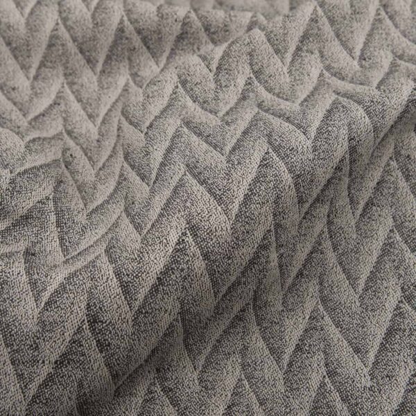 Tissu en coton lin à motifs gris