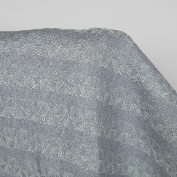 Tissu de lin gris violet jacquard à motif triangulaire – Image 2
