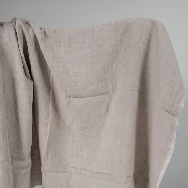 Washed heavy linen fabric natural colour