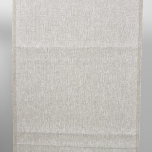 Light grey narow pure linen plain fabric