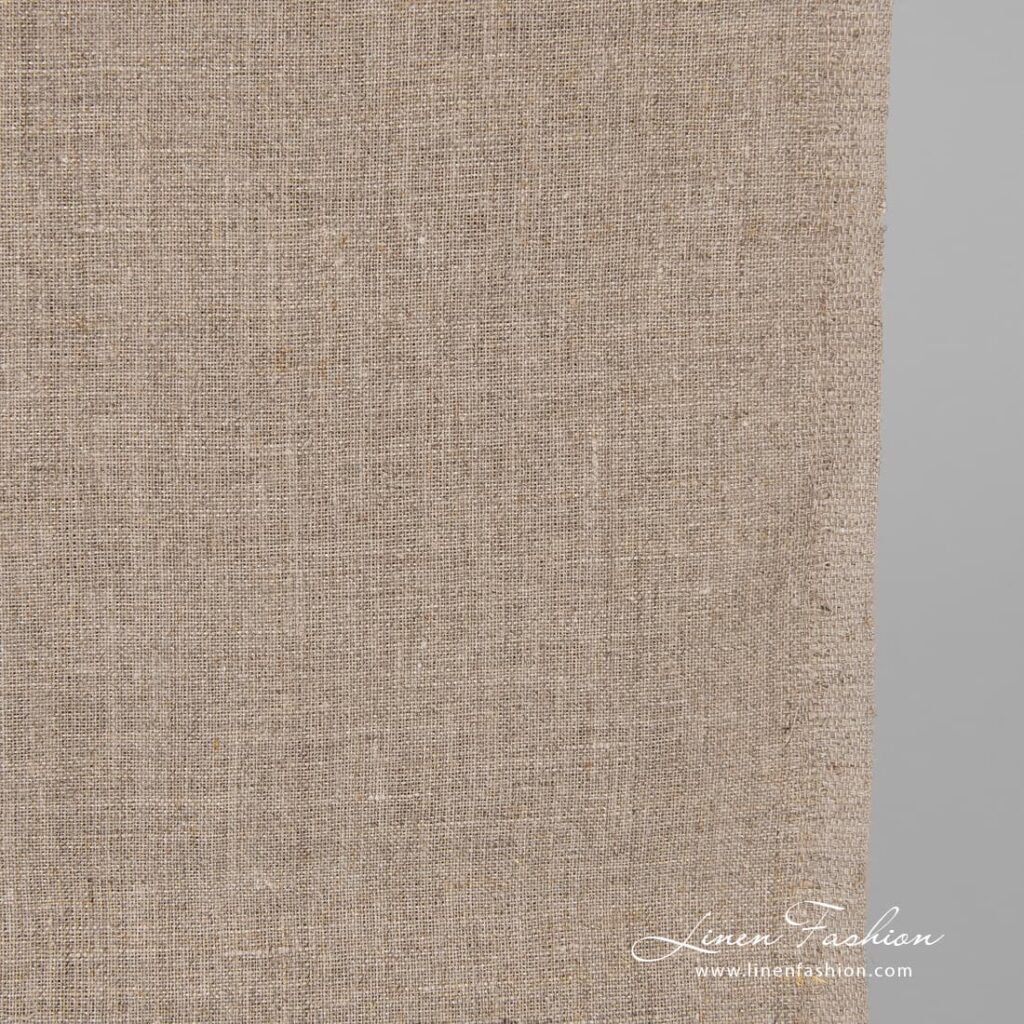 Tissu étroit en lin naturel 2 Linen fabric in natural colour.