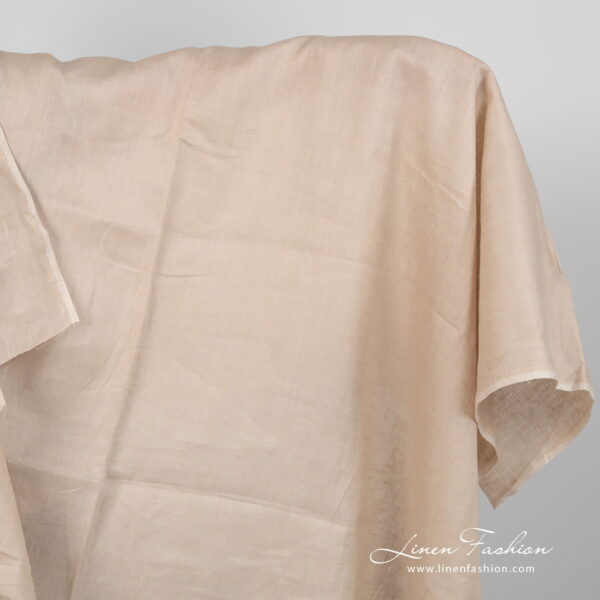 Lightweight linen fabric yellowish beige colour