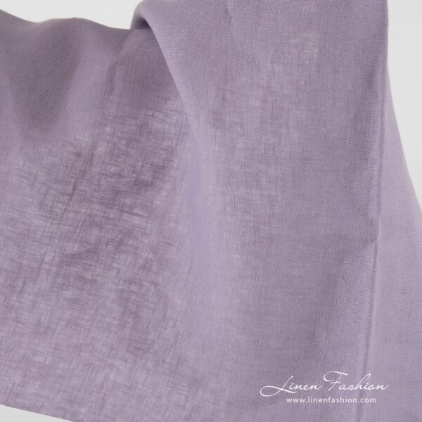 Lavender dyed linen fabric.