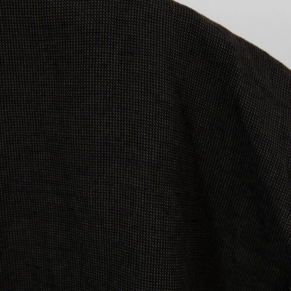 Black washed linen cotton fabric.