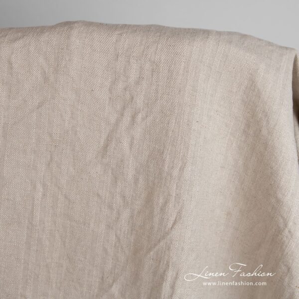 Natural color linen cotton fabric, specially washed to increase softness