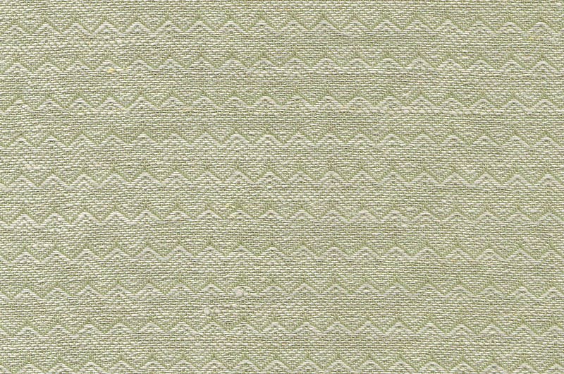 Tissu en lin et coton vert clair avec un motif en zigzag