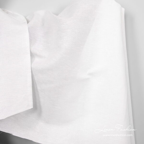 Linen cotton fabric optical white