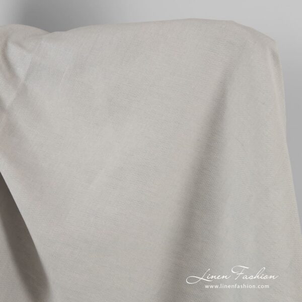 Linen cotton fabric in bluish grey color