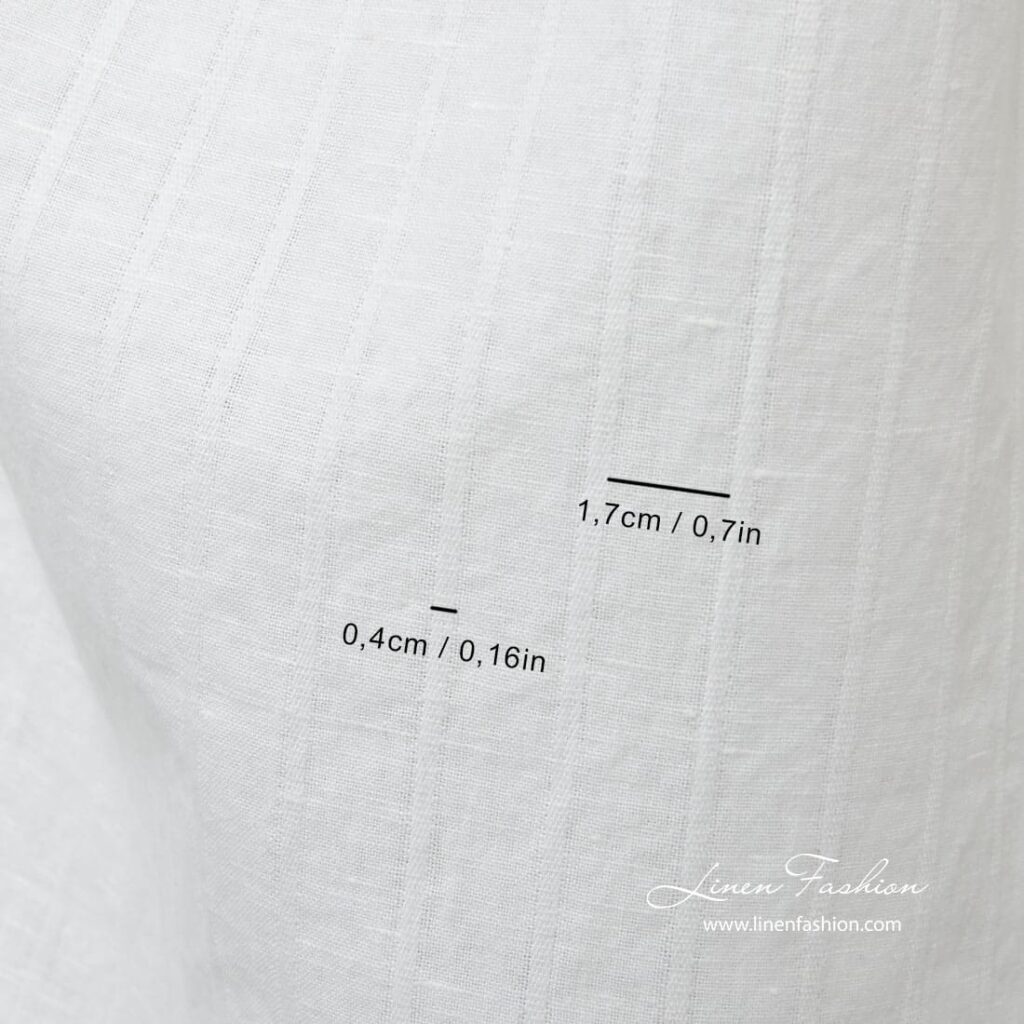 Tissu en coton lin lavé blanc 4 Tissu en coton lin lavé blanc – Image 4