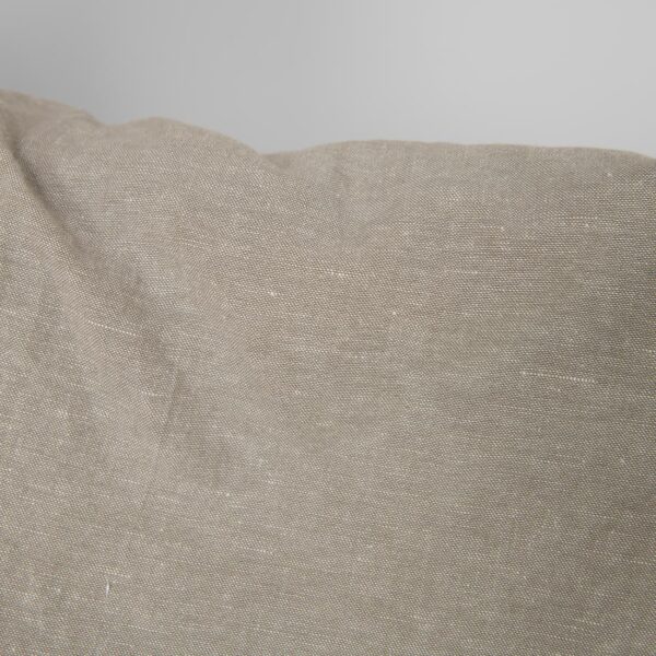 Washed linen cotton fabric white beige mix, stonewashed