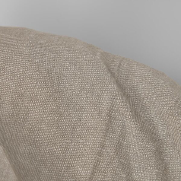 Washed linen cotton fabric white beige mix