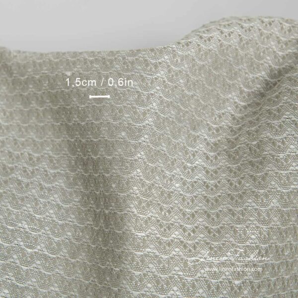 Tissu en lin et coton à motifs de vagues – Image 2