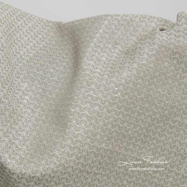 Tissu en lin et coton à motifs de vagues – Image 3