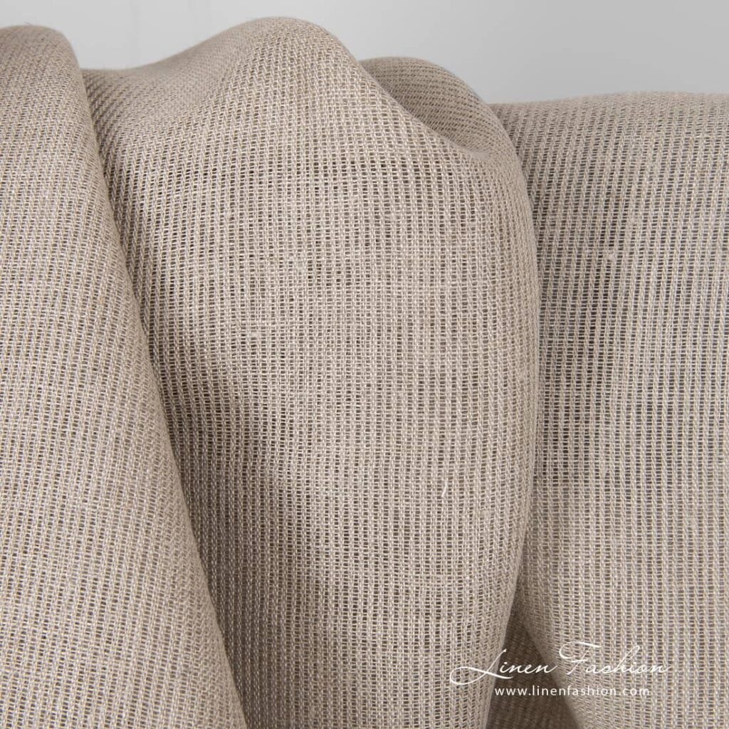 Tissu en lin naturel de couleur lin 2 Linen fabric natural flax.