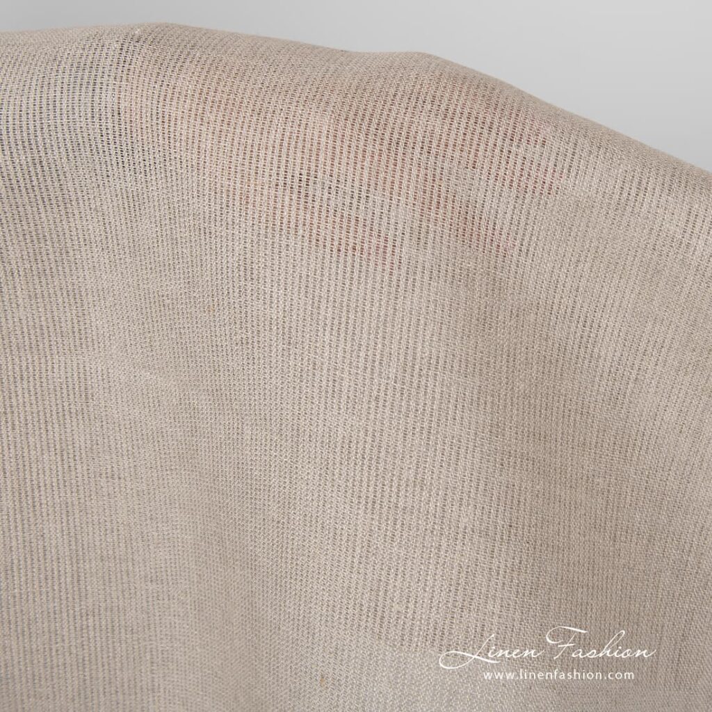 Tissu en lin naturel de couleur lin 4 Natural flax colour 100% linen fabric.