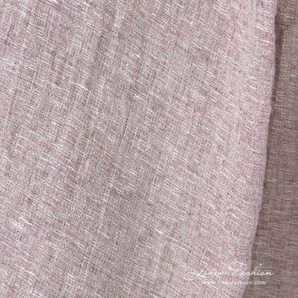 Brown linen fabric in melange
