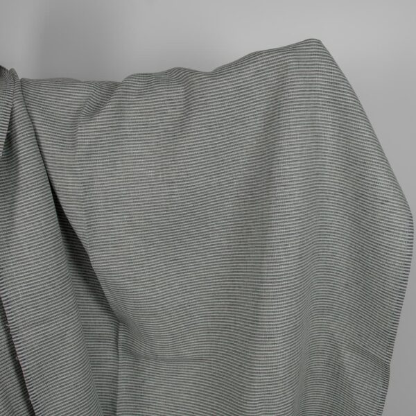Tissu de lin vert-gris à petits motifs