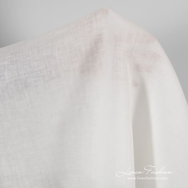 Lightweight off-white linen fabric